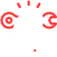 Pixelated skull icon with red side details