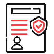 Secure document with shield checkmark icon