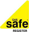 Yellow triangular Gas Safe logo